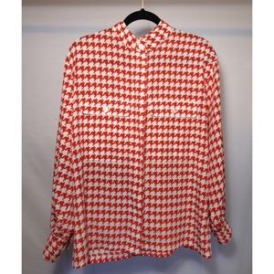 Vintage Liz Claiborne Res Houndstooth Blouse